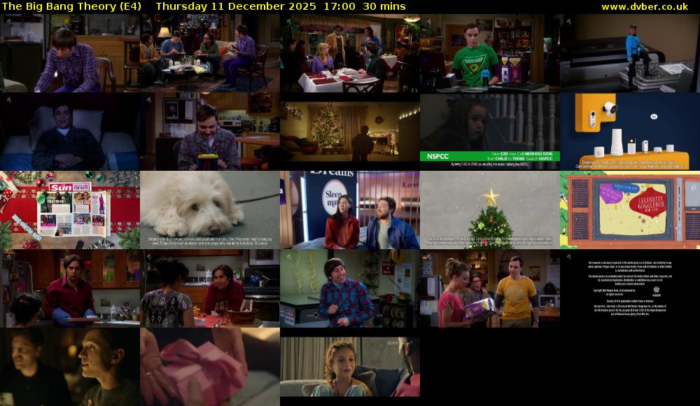 The Big Bang Theory (E4) Thursday 11 December 2025 17:00 - 17:30
