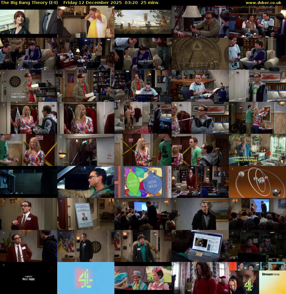 The Big Bang Theory (E4) Friday 12 December 2025 03:20 - 03:45