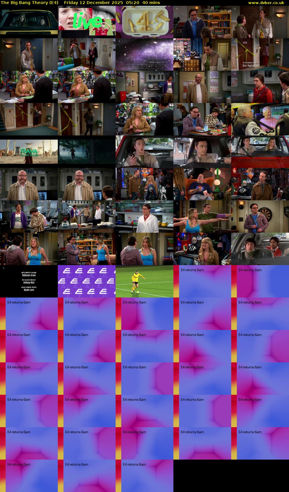 The Big Bang Theory (E4) Friday 12 December 2025 05:20 - 06:00
