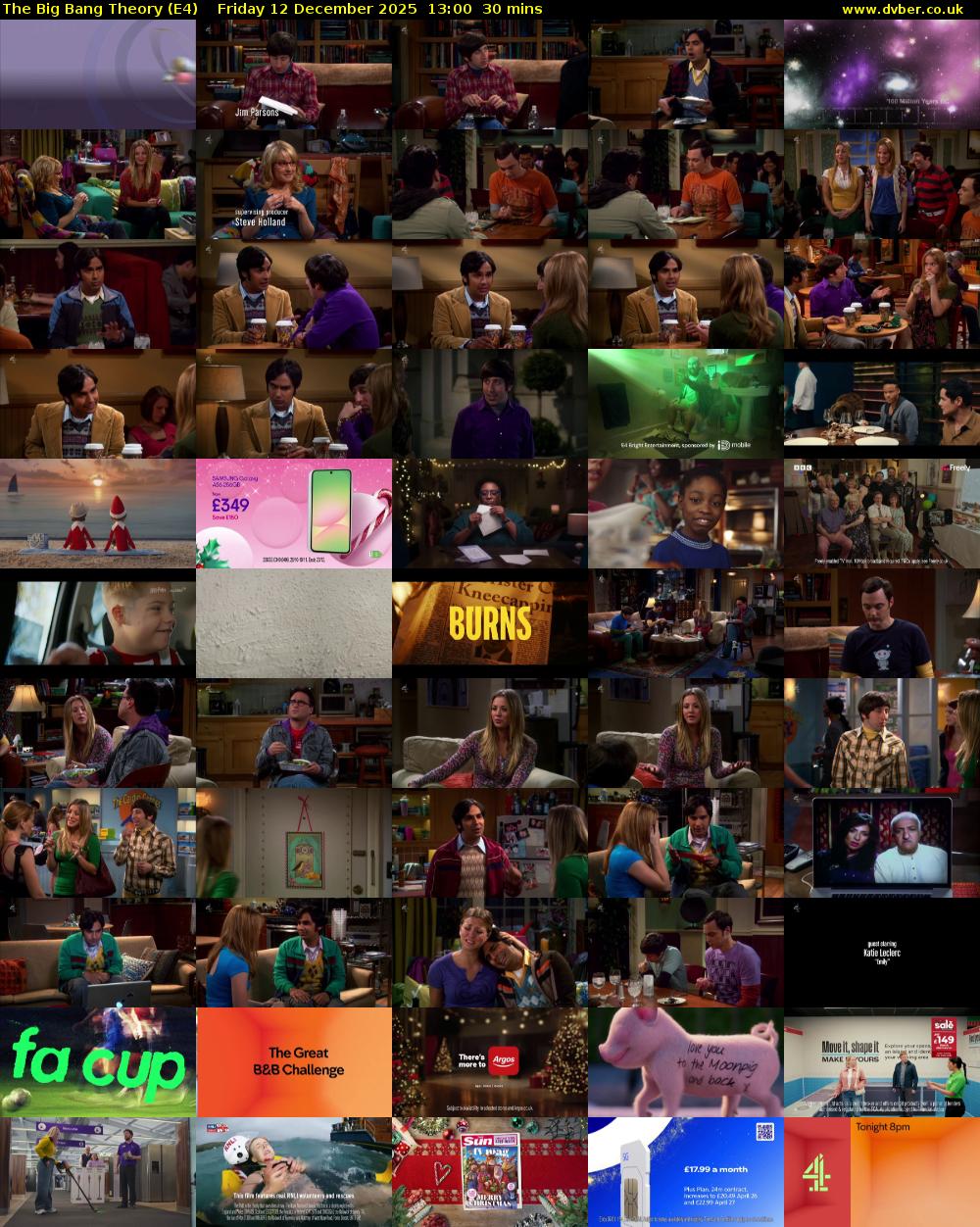 The Big Bang Theory (E4) Friday 12 December 2025 13:00 - 13:30