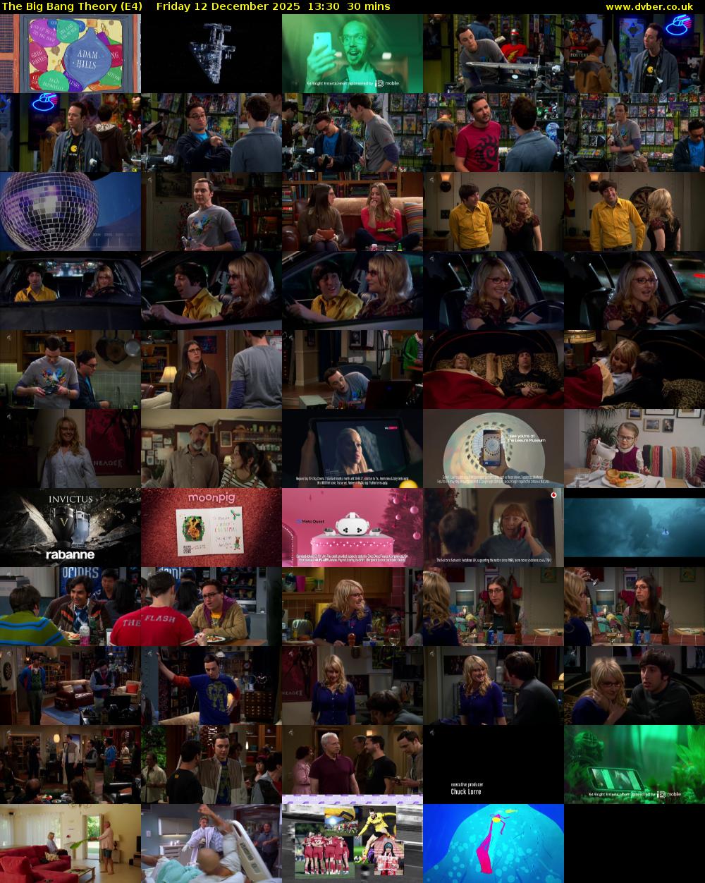 The Big Bang Theory (E4) Friday 12 December 2025 13:30 - 14:00