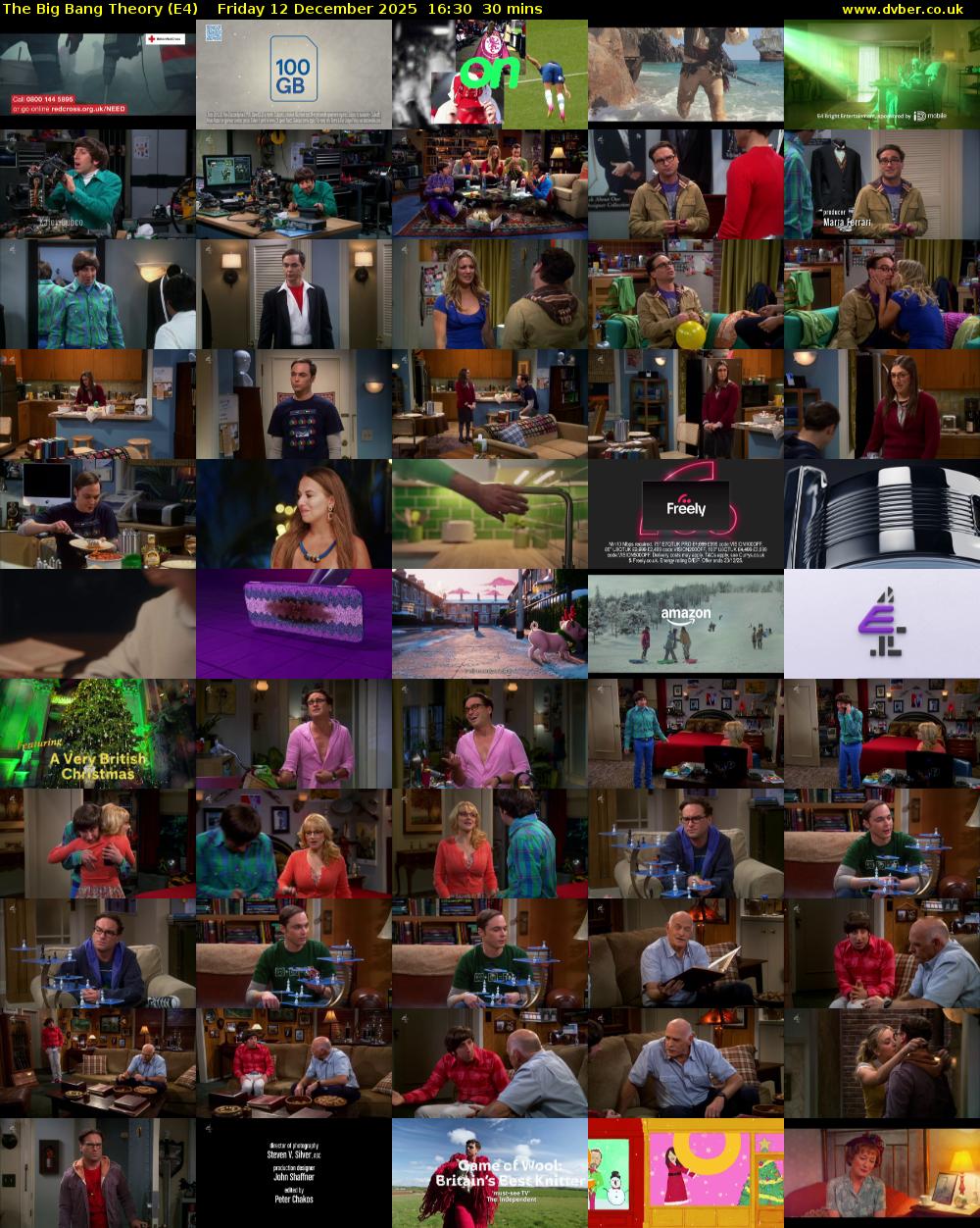 The Big Bang Theory (E4) Friday 12 December 2025 16:30 - 17:00