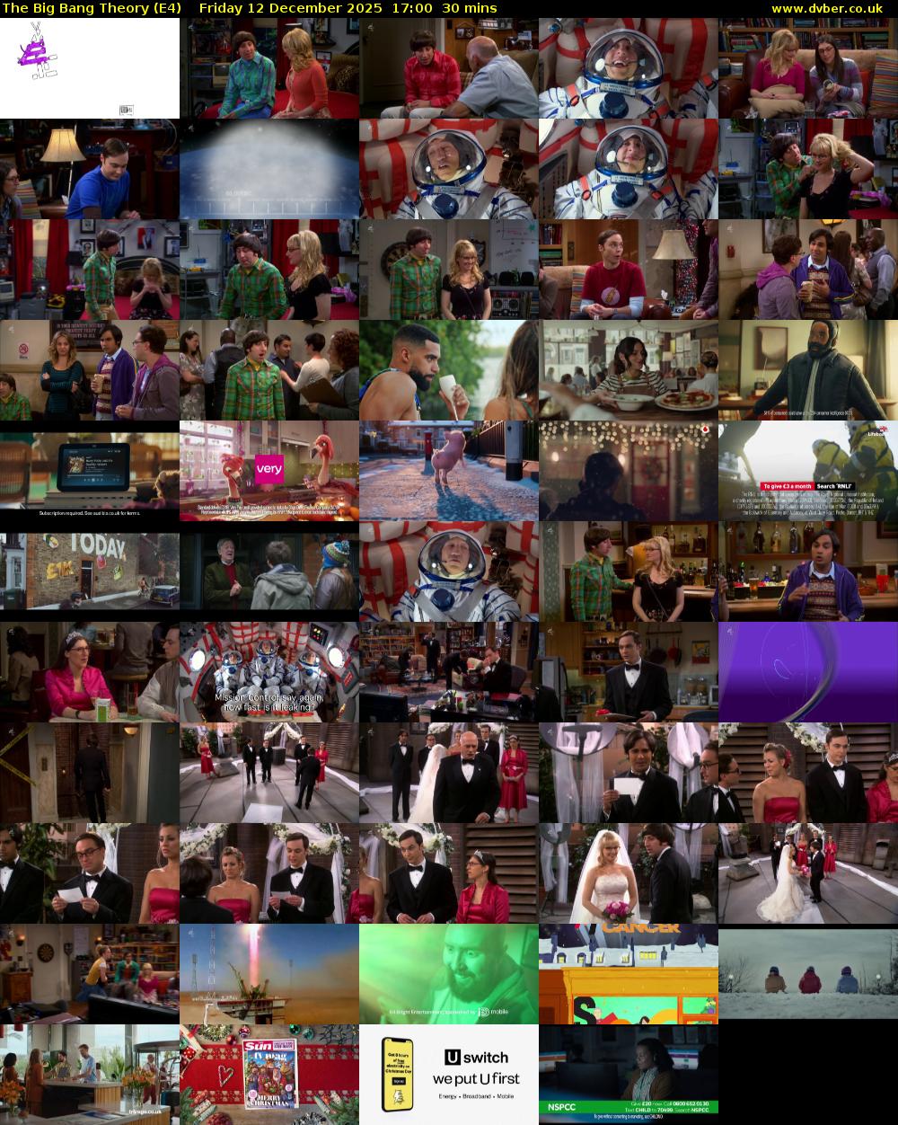 The Big Bang Theory (E4) Friday 12 December 2025 17:00 - 17:30