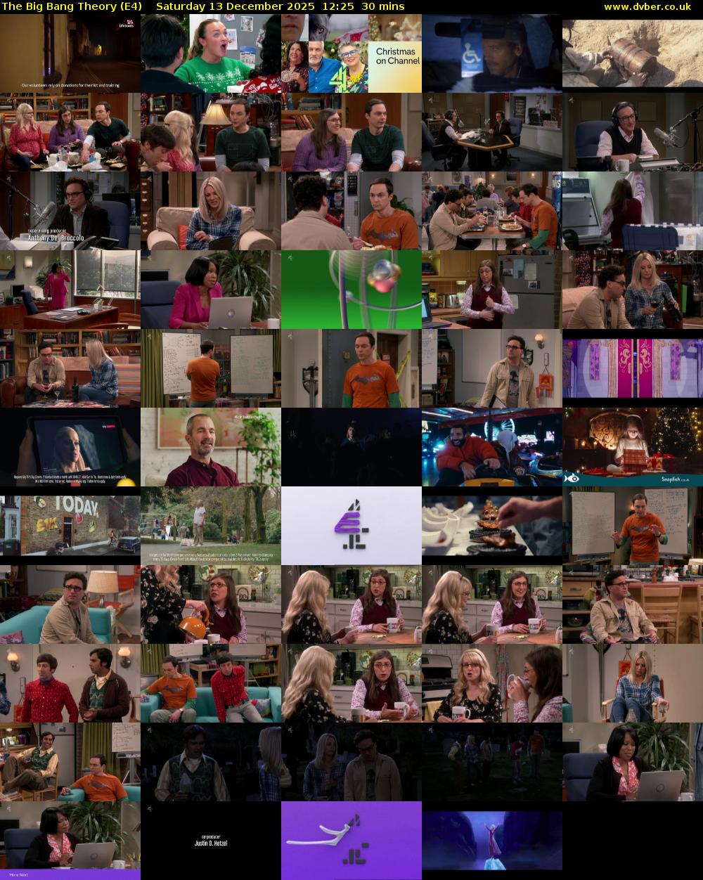 The Big Bang Theory (E4) Saturday 13 December 2025 12:25 - 12:55
