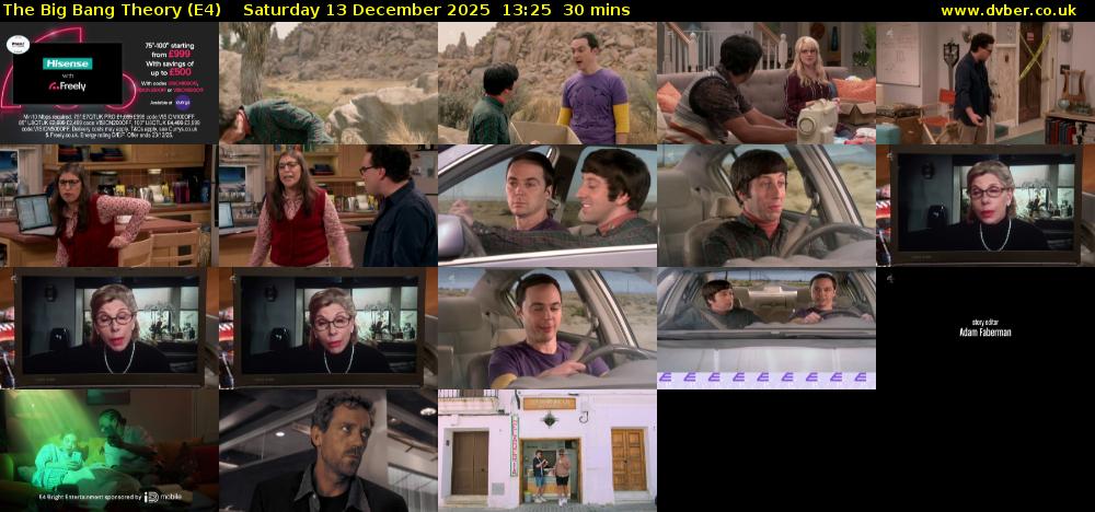 The Big Bang Theory (E4) Saturday 13 December 2025 13:25 - 13:55