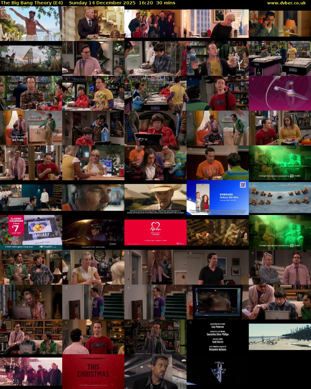 The Big Bang Theory (E4) Sunday 14 December 2025 16:20 - 16:50