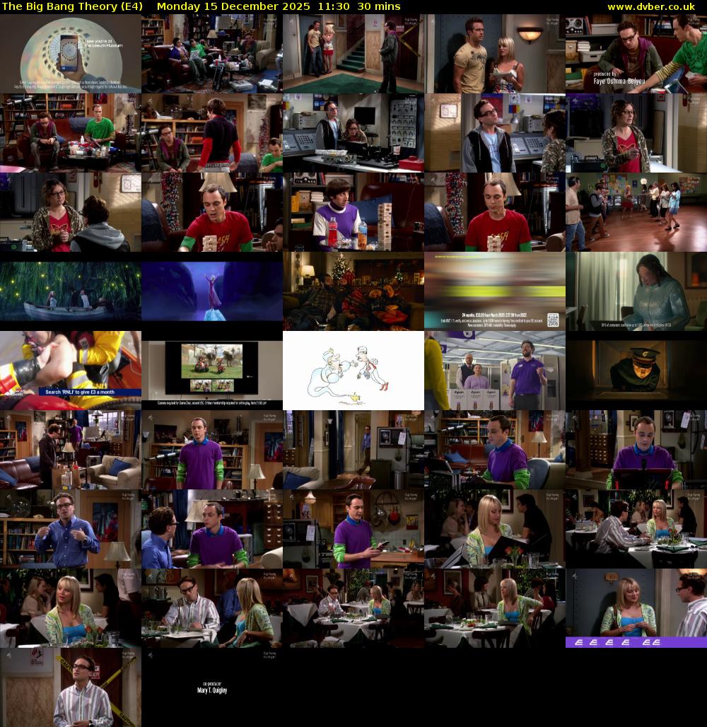 The Big Bang Theory (E4) Monday 15 December 2025 11:30 - 12:00