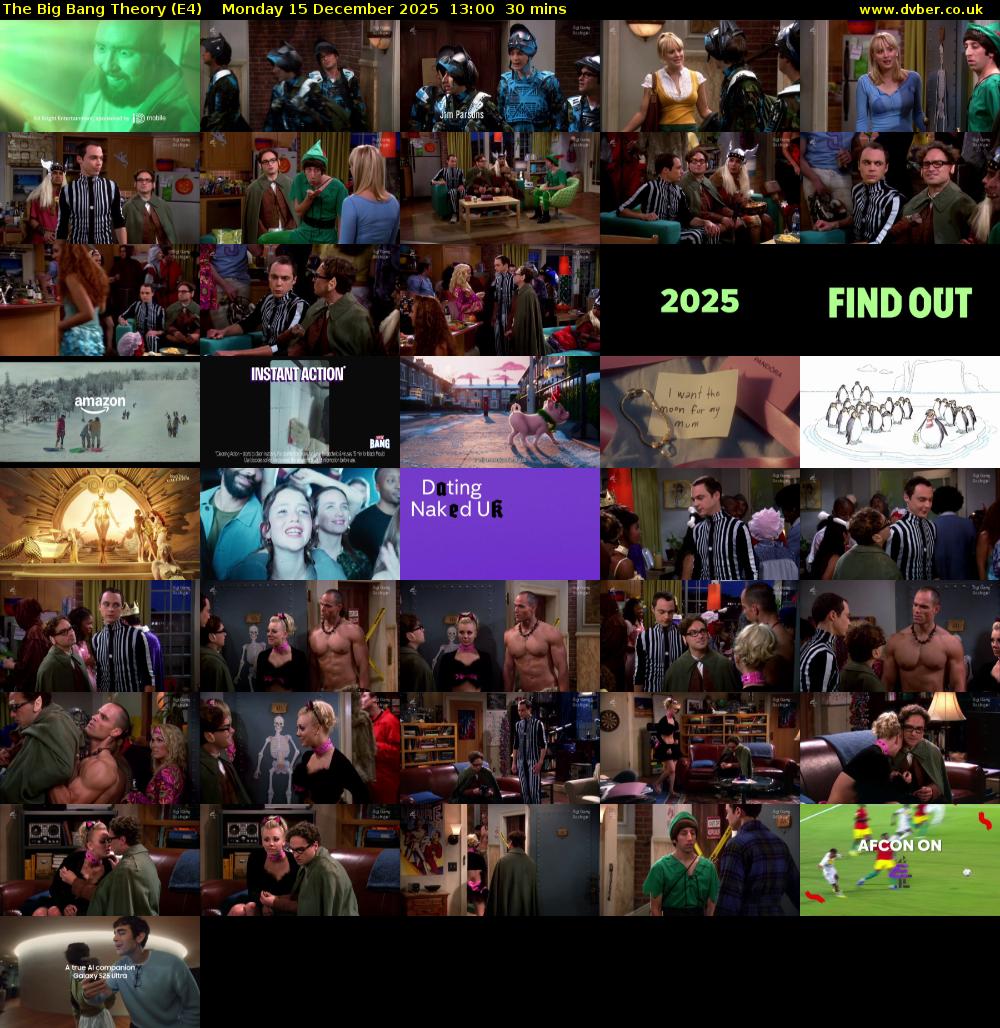 The Big Bang Theory (E4) Monday 15 December 2025 13:00 - 13:30