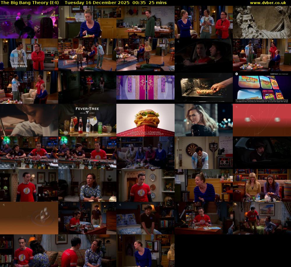 The Big Bang Theory (E4) Tuesday 16 December 2025 00:35 - 01:00