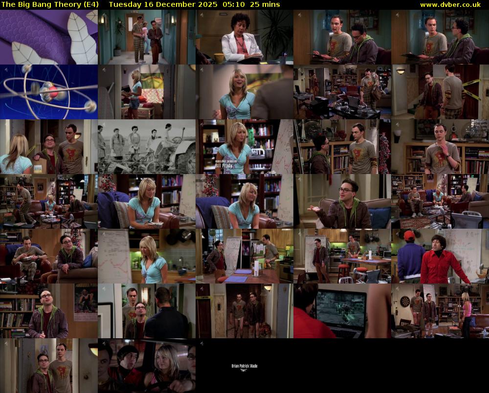 The Big Bang Theory (E4) Tuesday 16 December 2025 05:10 - 05:35