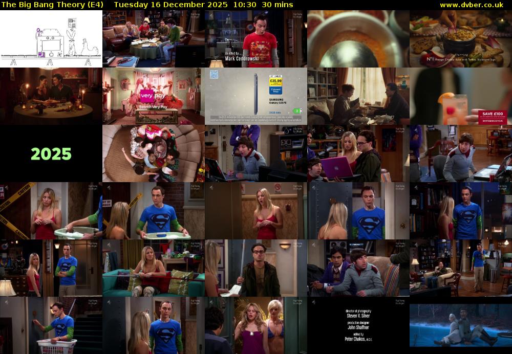 The Big Bang Theory (E4) Tuesday 16 December 2025 10:30 - 11:00