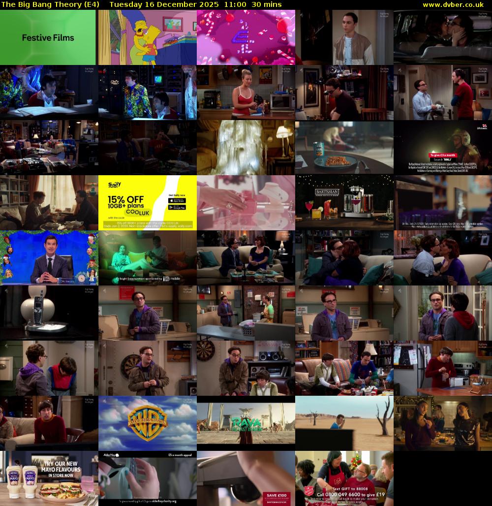 The Big Bang Theory (E4) Tuesday 16 December 2025 11:00 - 11:30