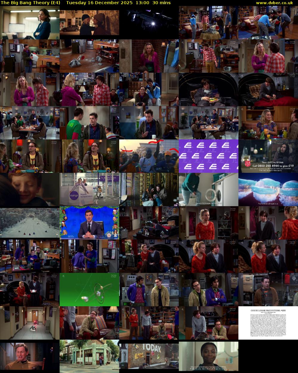 The Big Bang Theory (E4) Tuesday 16 December 2025 13:00 - 13:30