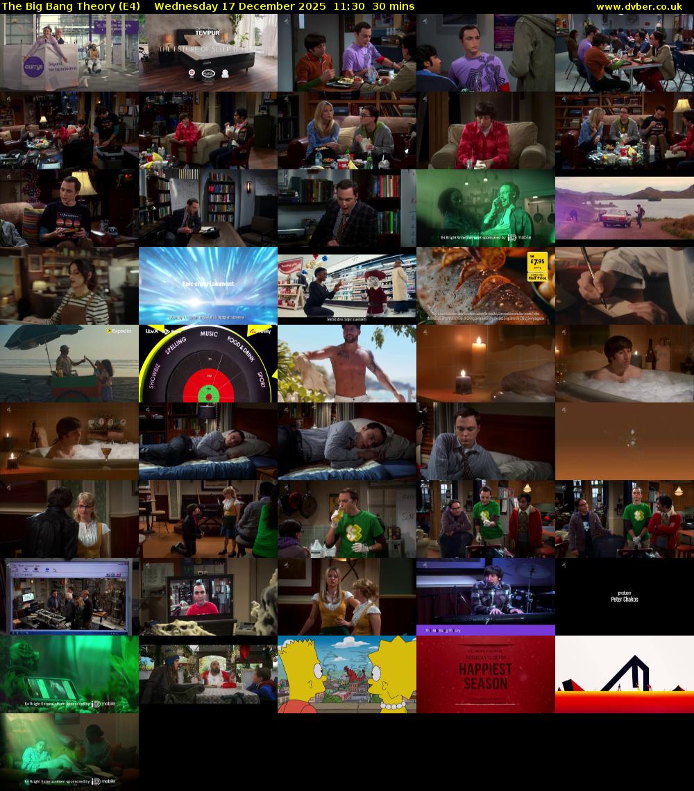 The Big Bang Theory (E4) Wednesday 17 December 2025 11:30 - 12:00