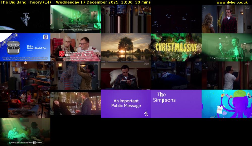 The Big Bang Theory (E4) Wednesday 17 December 2025 13:30 - 14:00