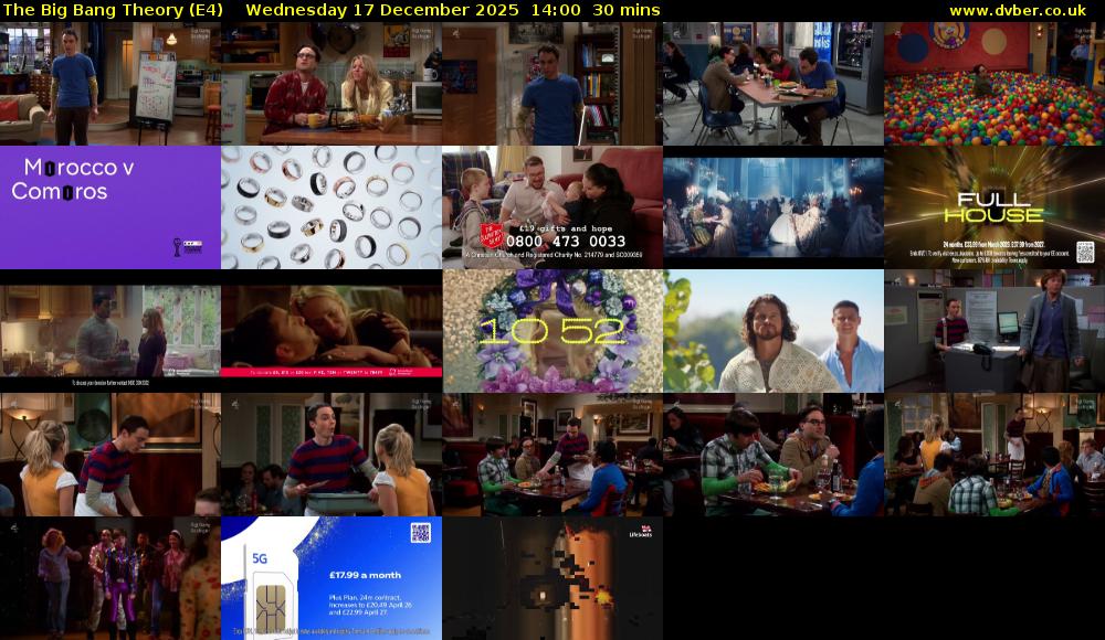 The Big Bang Theory (E4) Wednesday 17 December 2025 14:00 - 14:30