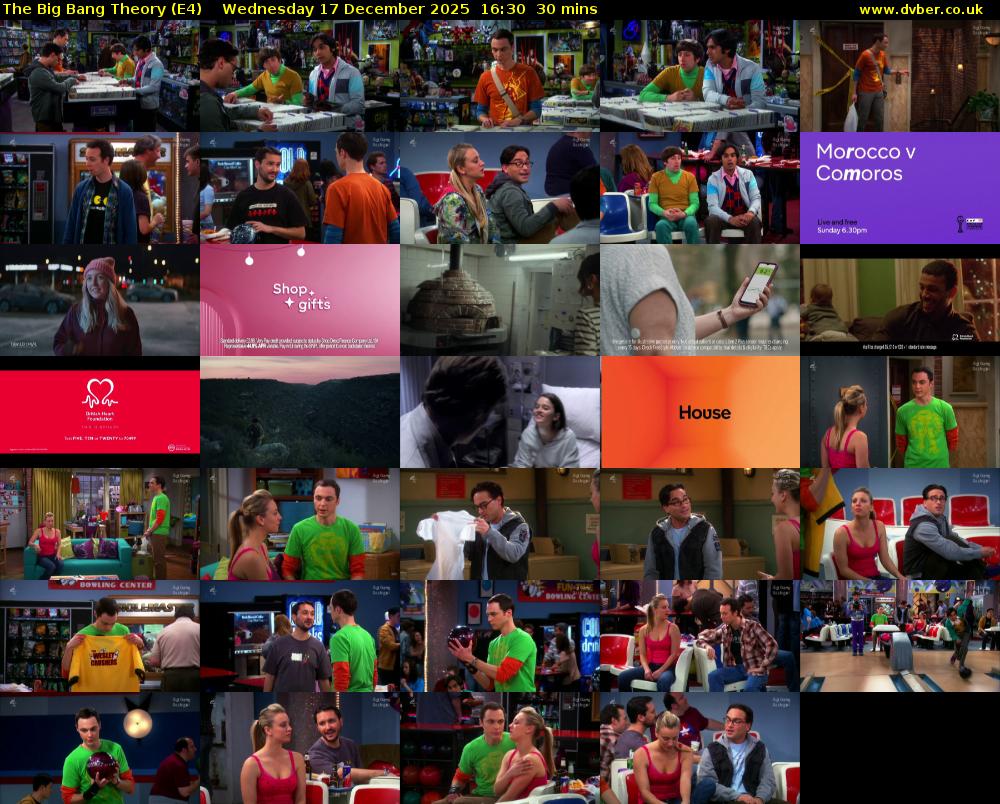 The Big Bang Theory (E4) Wednesday 17 December 2025 16:30 - 17:00