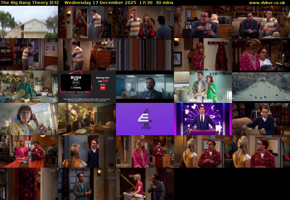 The Big Bang Theory (E4) Wednesday 17 December 2025 17:30 - 18:00