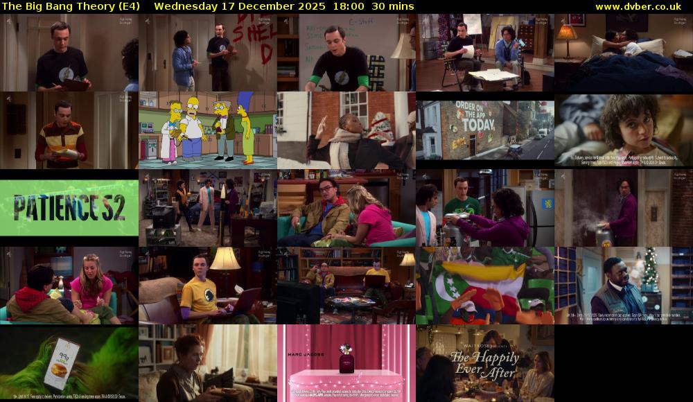 The Big Bang Theory (E4) Wednesday 17 December 2025 18:00 - 18:30