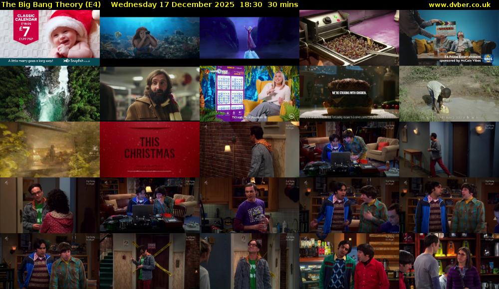 The Big Bang Theory (E4) Wednesday 17 December 2025 18:30 - 19:00