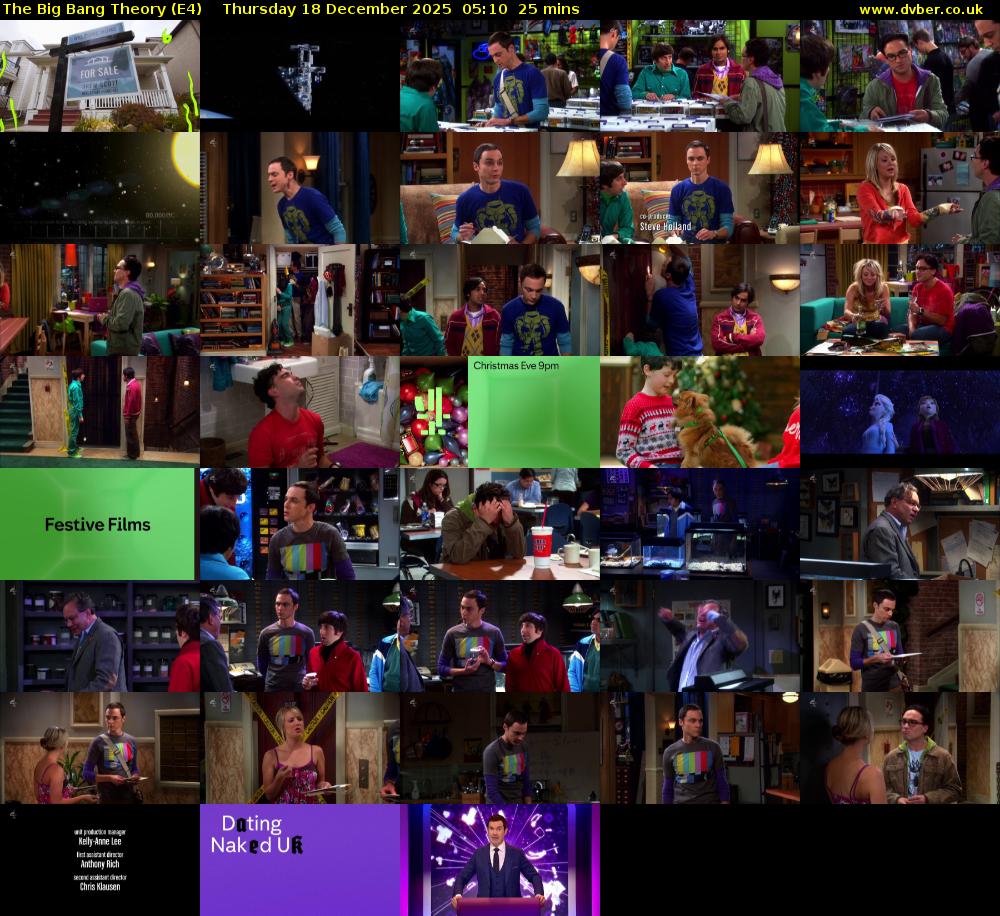 The Big Bang Theory (E4) Thursday 18 December 2025 05:10 - 05:35