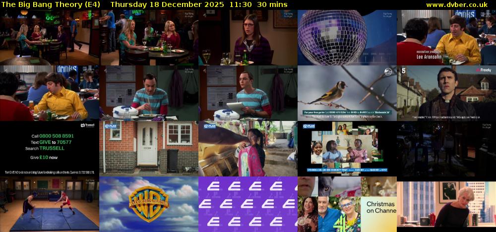 The Big Bang Theory (E4) Thursday 18 December 2025 11:30 - 12:00