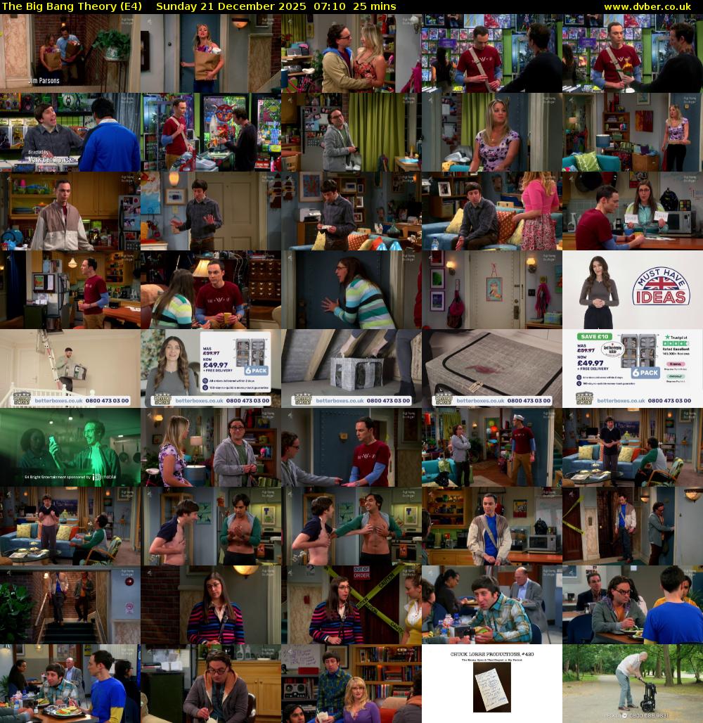 The Big Bang Theory (E4) Sunday 21 December 2025 07:10 - 07:35