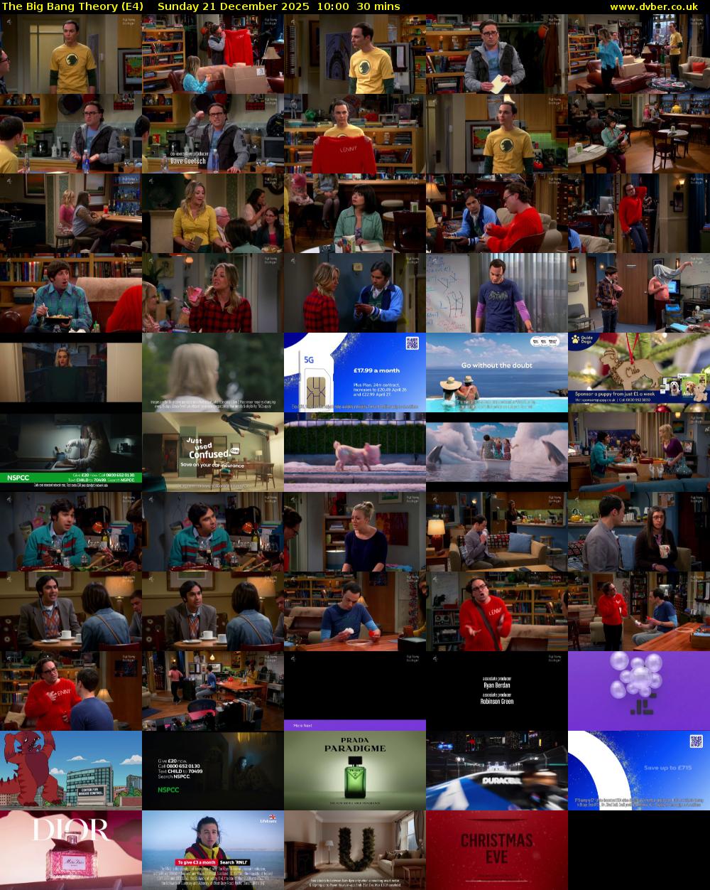 The Big Bang Theory (E4) Sunday 21 December 2025 10:00 - 10:30