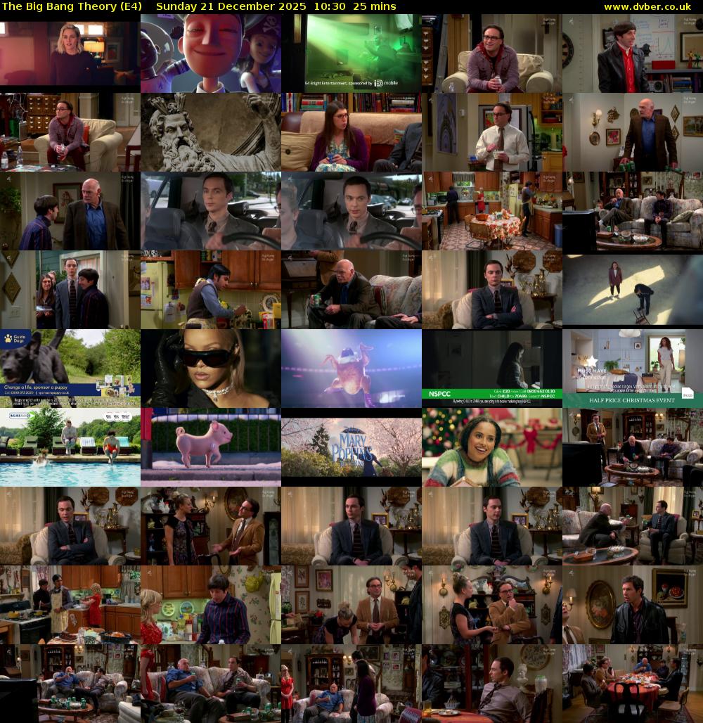 The Big Bang Theory (E4) Sunday 21 December 2025 10:30 - 10:55