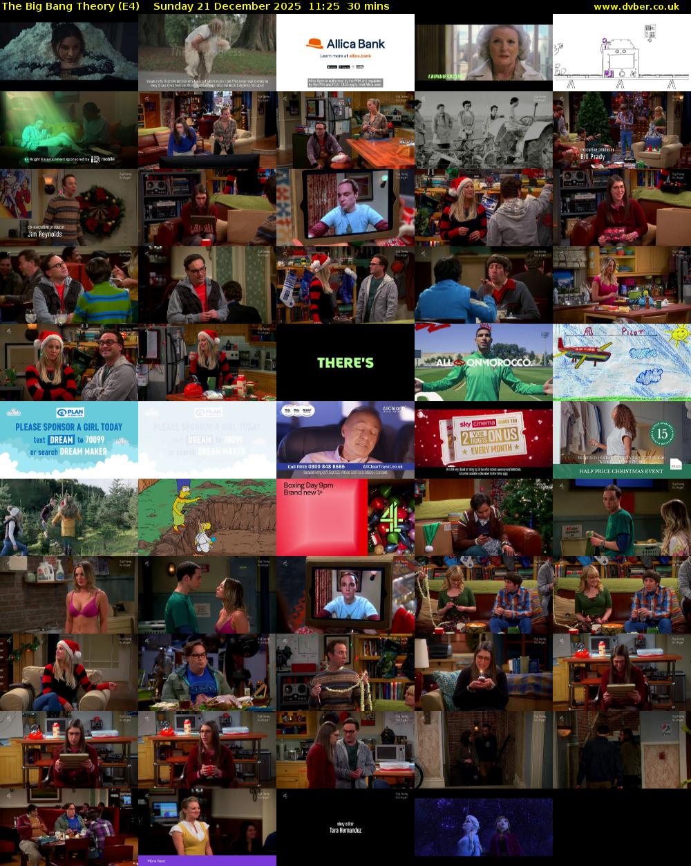 The Big Bang Theory (E4) Sunday 21 December 2025 11:25 - 11:55