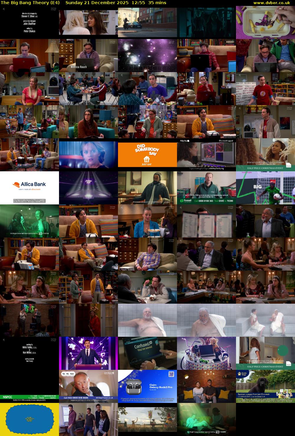 The Big Bang Theory (E4) Sunday 21 December 2025 12:55 - 13:30
