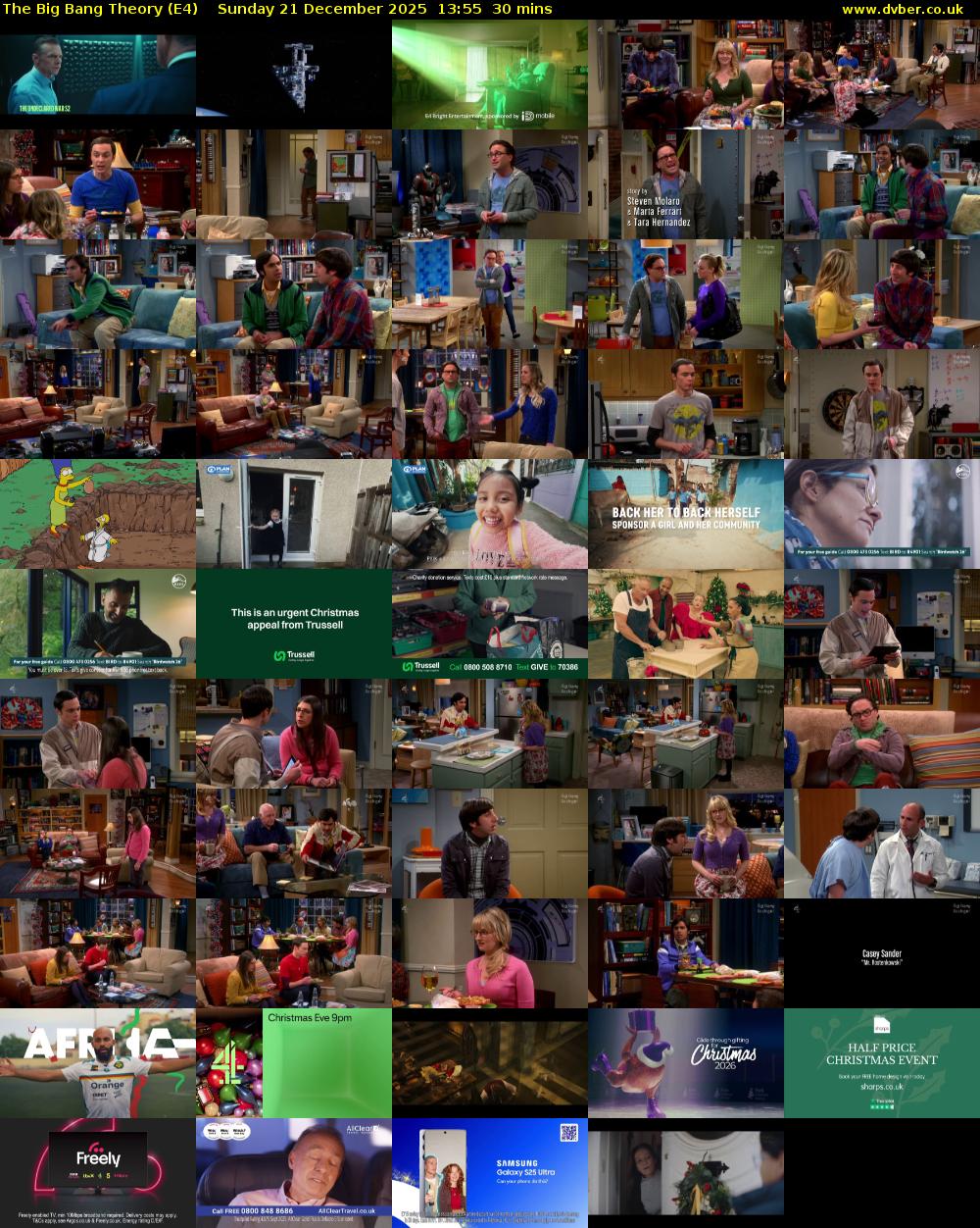 The Big Bang Theory (E4) Sunday 21 December 2025 13:55 - 14:25