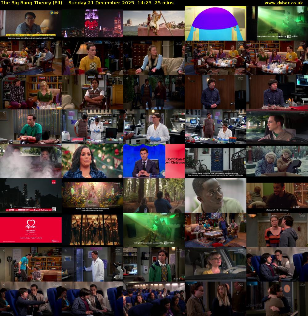 The Big Bang Theory (E4) Sunday 21 December 2025 14:25 - 14:50