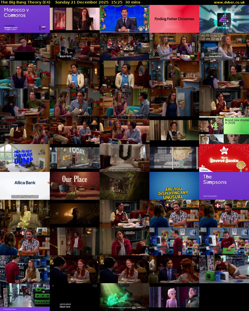 The Big Bang Theory (E4) Sunday 21 December 2025 15:25 - 15:55