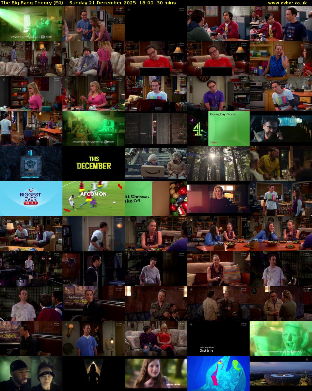 The Big Bang Theory (E4) Sunday 21 December 2025 18:00 - 18:30