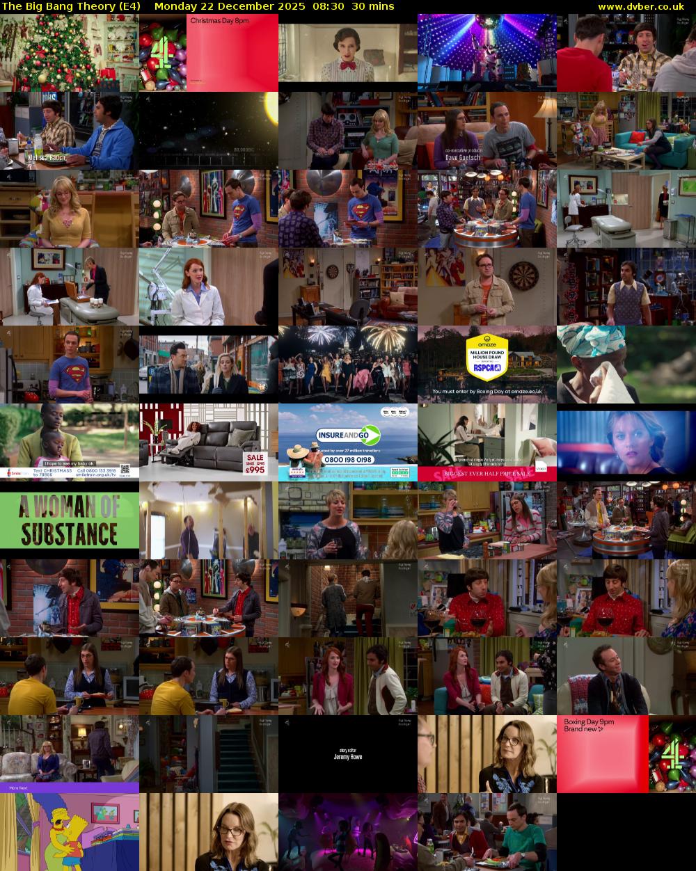 The Big Bang Theory (E4) Monday 22 December 2025 08:30 - 09:00