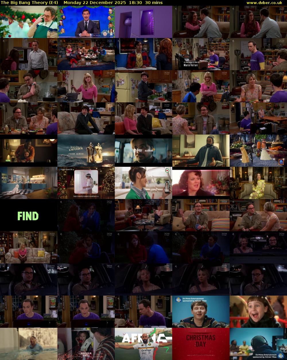 The Big Bang Theory (E4) Monday 22 December 2025 18:30 - 19:00