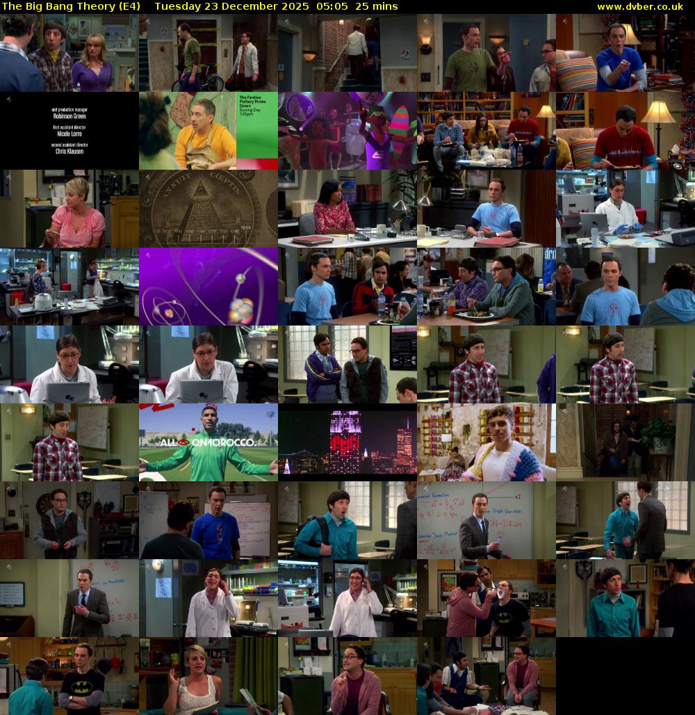 The Big Bang Theory (E4) Tuesday 23 December 2025 05:05 - 05:30