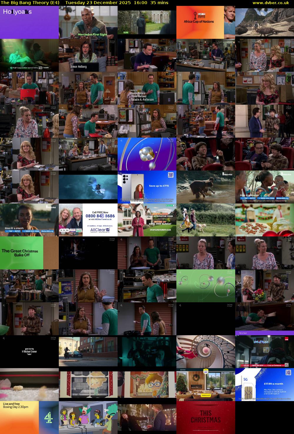 The Big Bang Theory (E4) Tuesday 23 December 2025 16:00 - 16:35