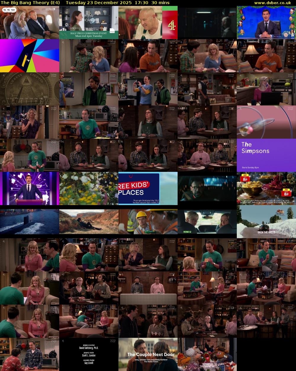 The Big Bang Theory (E4) Tuesday 23 December 2025 17:30 - 18:00