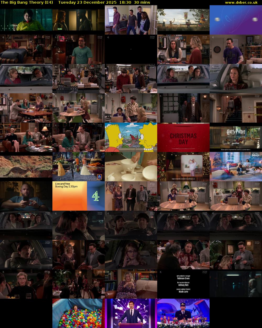The Big Bang Theory (E4) Tuesday 23 December 2025 18:30 - 19:00