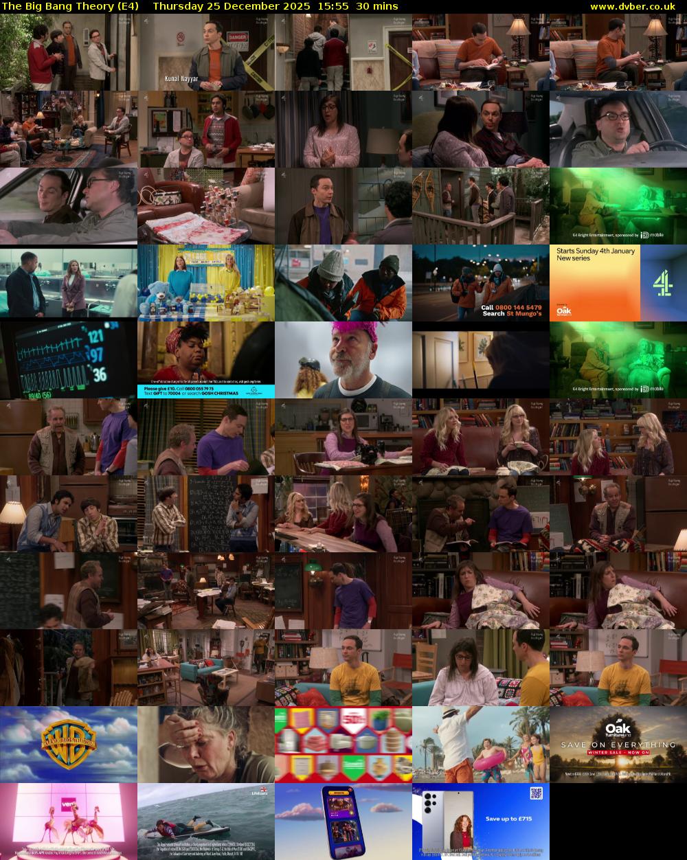 The Big Bang Theory (E4) Thursday 25 December 2025 15:55 - 16:25