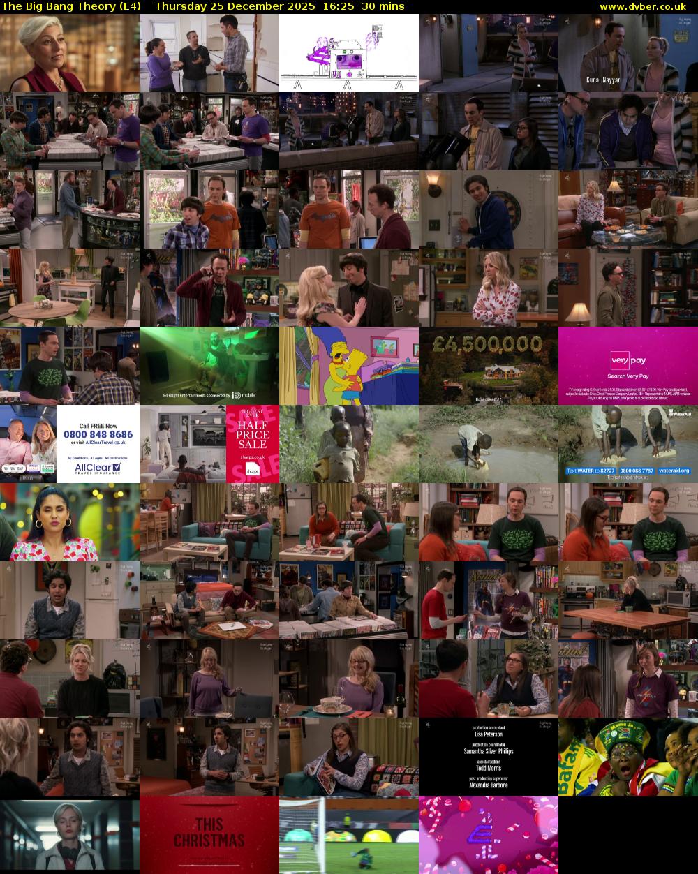 The Big Bang Theory (E4) Thursday 25 December 2025 16:25 - 16:55