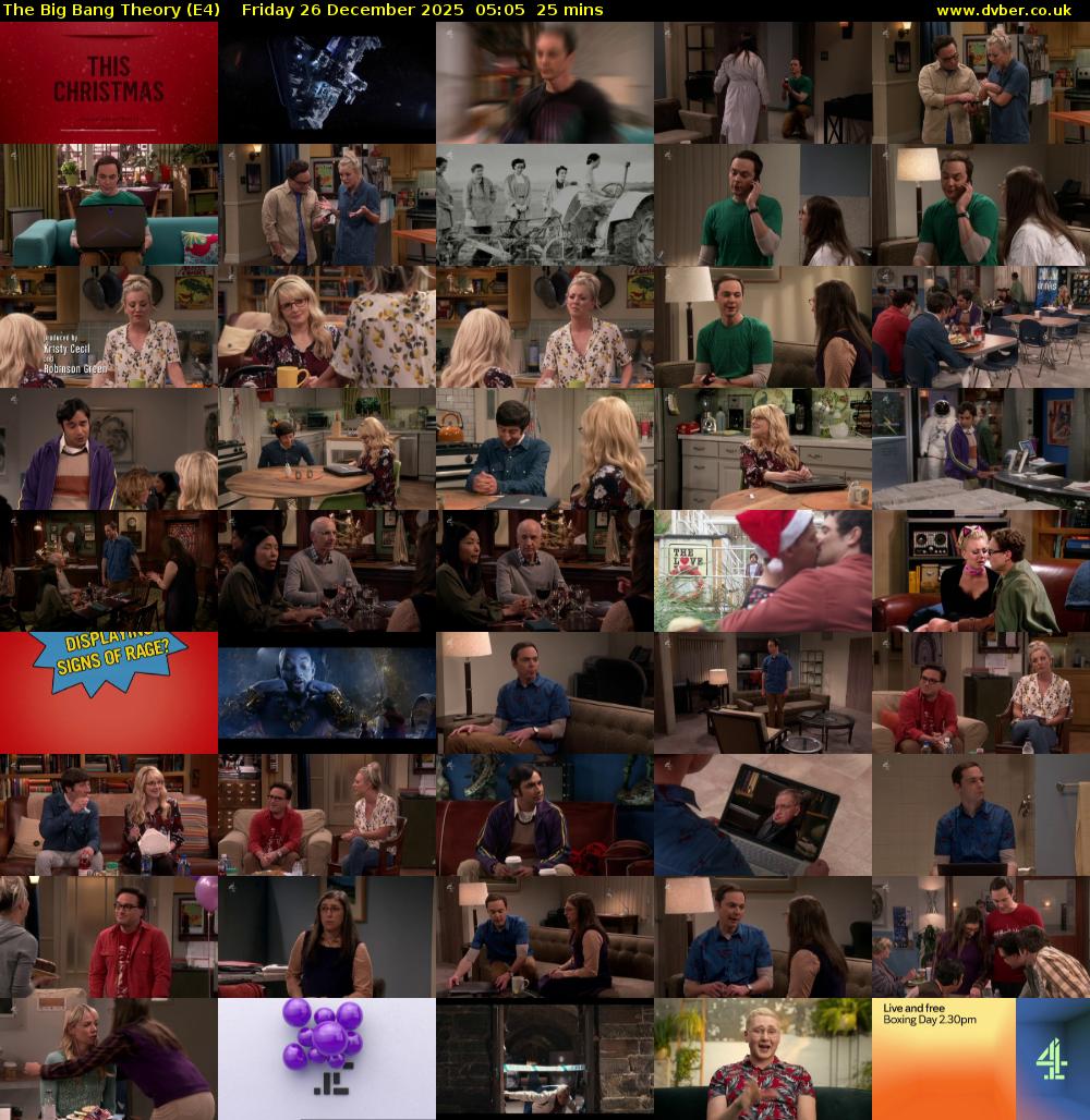 The Big Bang Theory (E4) Friday 26 December 2025 05:05 - 05:30