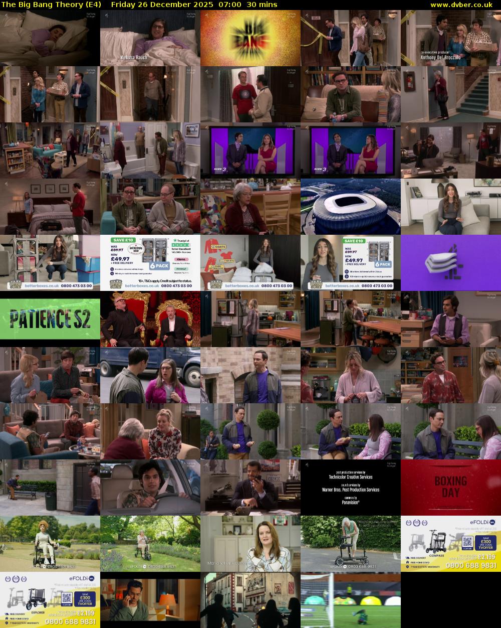 The Big Bang Theory (E4) Friday 26 December 2025 07:00 - 07:30