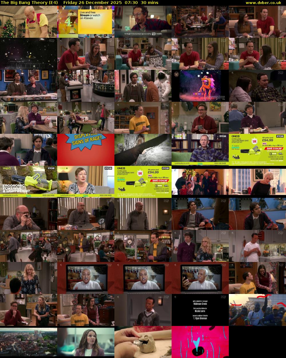 The Big Bang Theory (E4) Friday 26 December 2025 07:30 - 08:00