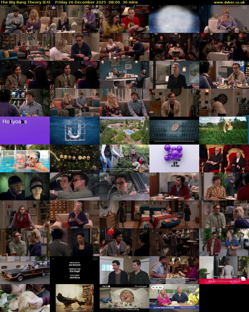 The Big Bang Theory (E4) Friday 26 December 2025 08:00 - 08:30