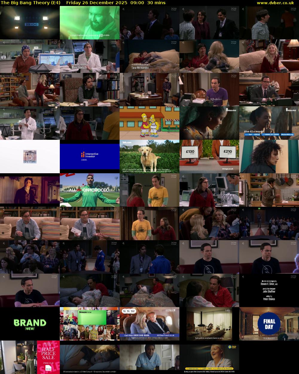 The Big Bang Theory (E4) Friday 26 December 2025 09:00 - 09:30