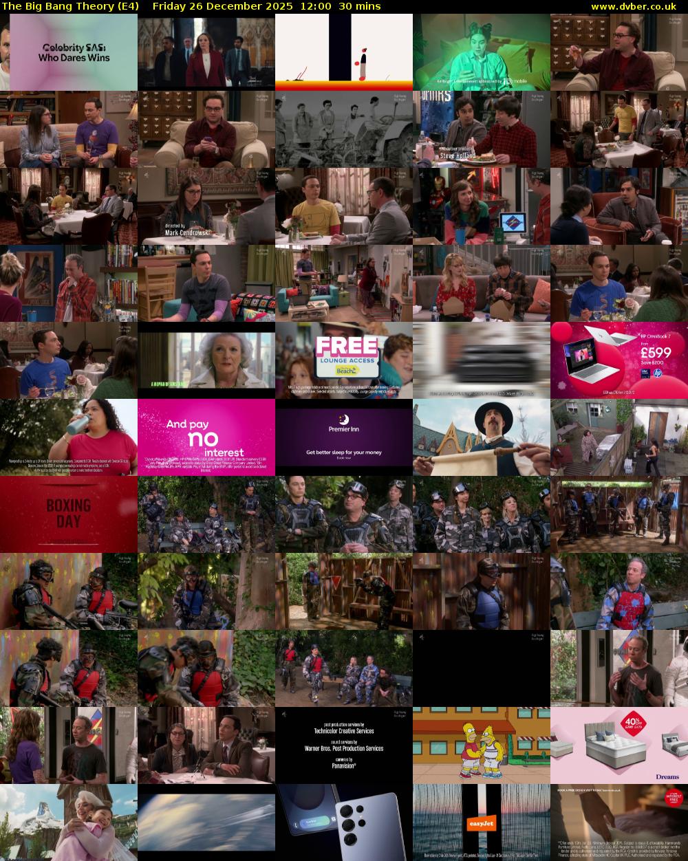 The Big Bang Theory (E4) Friday 26 December 2025 12:00 - 12:30