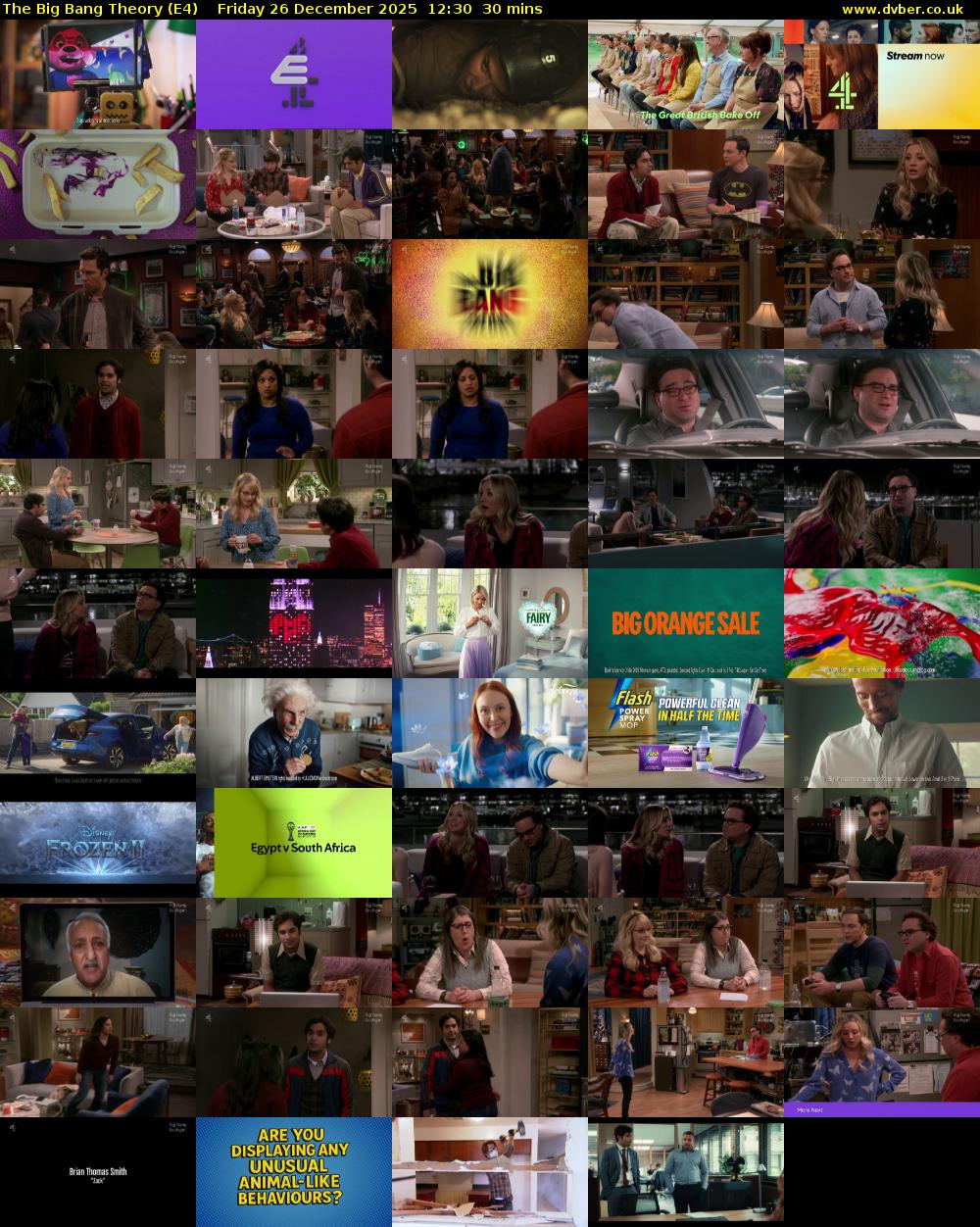 The Big Bang Theory (E4) Friday 26 December 2025 12:30 - 13:00